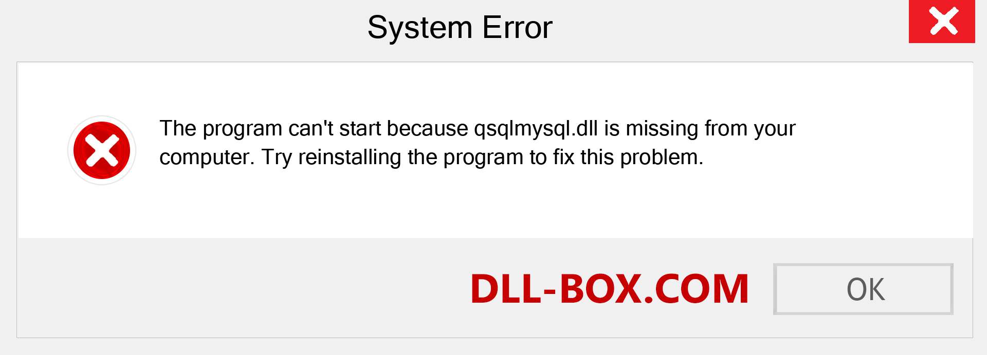  qsqlmysql.dll file is missing?. Download for Windows 7, 8, 10 - Fix  qsqlmysql dll Missing Error on Windows, photos, images